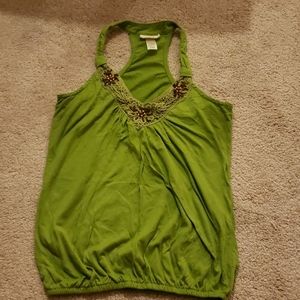 Green racerback top